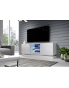 cama meble Szafka RTV QIU 160 MDF biały połysk/ biały połysk - nr 5