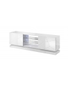 cama meble Szafka RTV QIU 200 MDF biały połysk/ biały połysk - nr 6