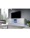 cama meble Szafka RTV QIU 200 MDF biały połysk/ biały połysk - nr 8