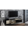 cama meble Szafka RTV SIGMA1 180 sonoma/czarny połysk - nr 9
