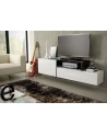cama meble Szafka RTV SIGMA3 180 biały/biały połysk + czarny - nr 2