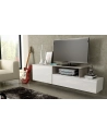 cama meble Szafka RTV SIGMA3 180 biały/biały połysk + sonoma - nr 1
