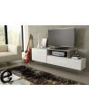 cama meble Szafka RTV SIGMA3 180 biały/biały połysk + sonoma - nr 4