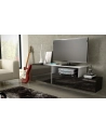 cama meble Szafka RTV SIGMA3 180 czarny/czarny połysk + biały - nr 6