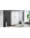 cama meble Szafa LOTTA 2D2S biały+ dąb sonoma - nr 4