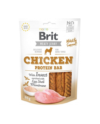 BRIT JERKY Chicken with insect Protein Bar 80g