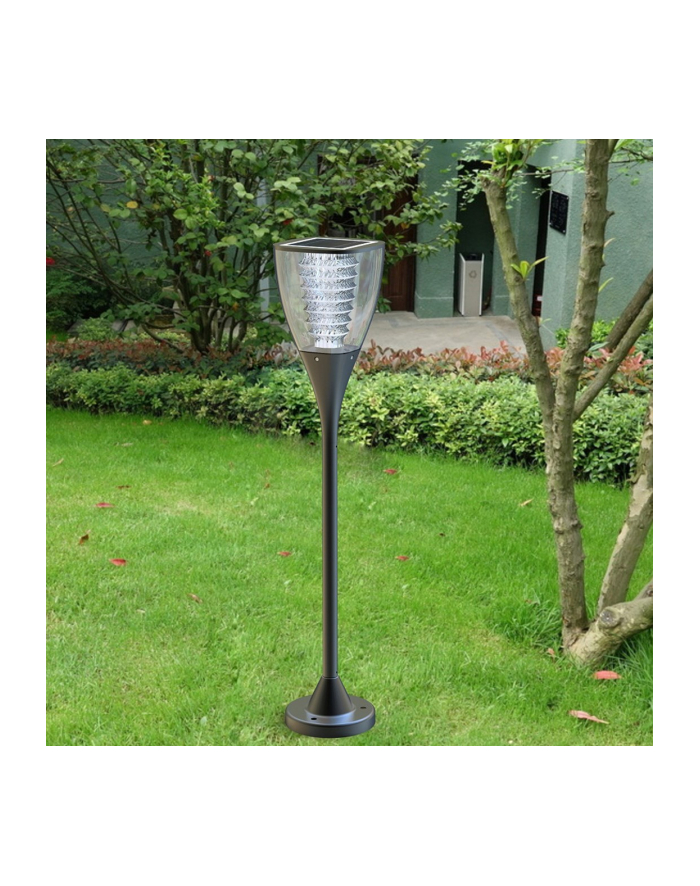 POWERNEED SOLARNA LAMPA OGRODOWA PEARL 100LM  CIEPŁY BIAŁY LEDX7  PANEL SOLARNY 16W CZUJNIK ZMIERZCHU  80CM  CZARNA  ESL-25H główny