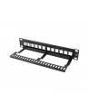 LANBERG patch panel blank 12 port 1U with organizer for keystone modules Kolor: CZARNY - nr 4