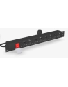 GEMBIRD Power distribution unit PDU 8 Schuko sockets 1U 16A C14 plug 3 m cable - nr 11