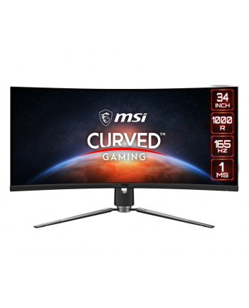 MSI MPG ARTYMIS 343CQR 34inch 3440x1440 VA Curve 1000R 165Hz 1ms Black 2xHDMI 2.0 DP 1.4