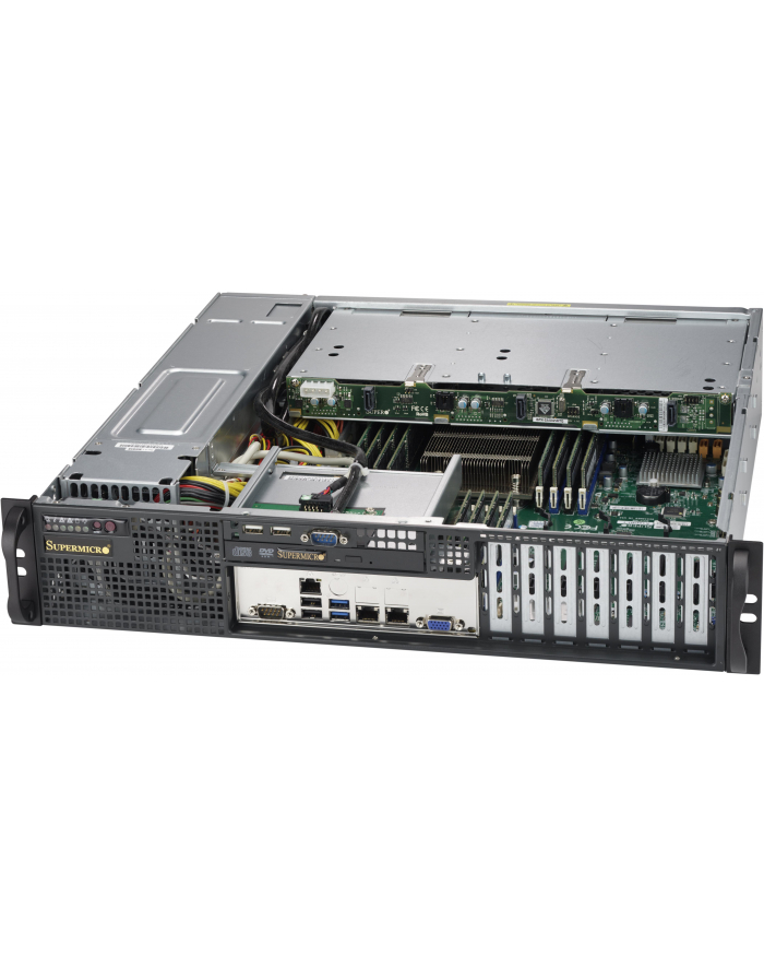 super micro computer SUPERMICRO Chassis Black 2U SC823M SAS3 LP w/ Redundant 800W RoHS główny