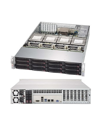 super micro computer SUPERMICRO Chassis Black 2U SC829H LP w/ R. 1000W PWS RoHS/REACH