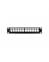 LANBERG patch panel blank 12 port 1U with organizer for keystone modules Kolor: CZARNY - nr 12