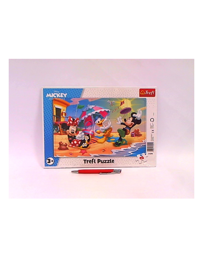 Puzzle ramkowe 15el Zabawy na plaży Trefl główny