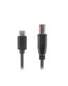 lanberg Kabel  USB-C(M)->USB-B(M) 2.0 1.8m czarny - nr 2