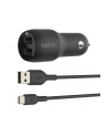 belkin Ładowarka samochodowa Dual USB-A 1m 24W czarna - nr 9