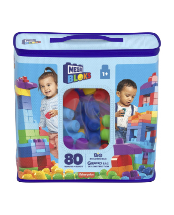 Mega Bloks Klocki 80 elementów Torba niebieska DCH63 MATTEL