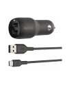 belkin Ładowarka samochodowa Dual USB-A 1m 24W czarna - nr 18