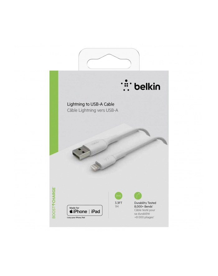 belkin Kabel PVC USB-A to Lig htning 1m White główny