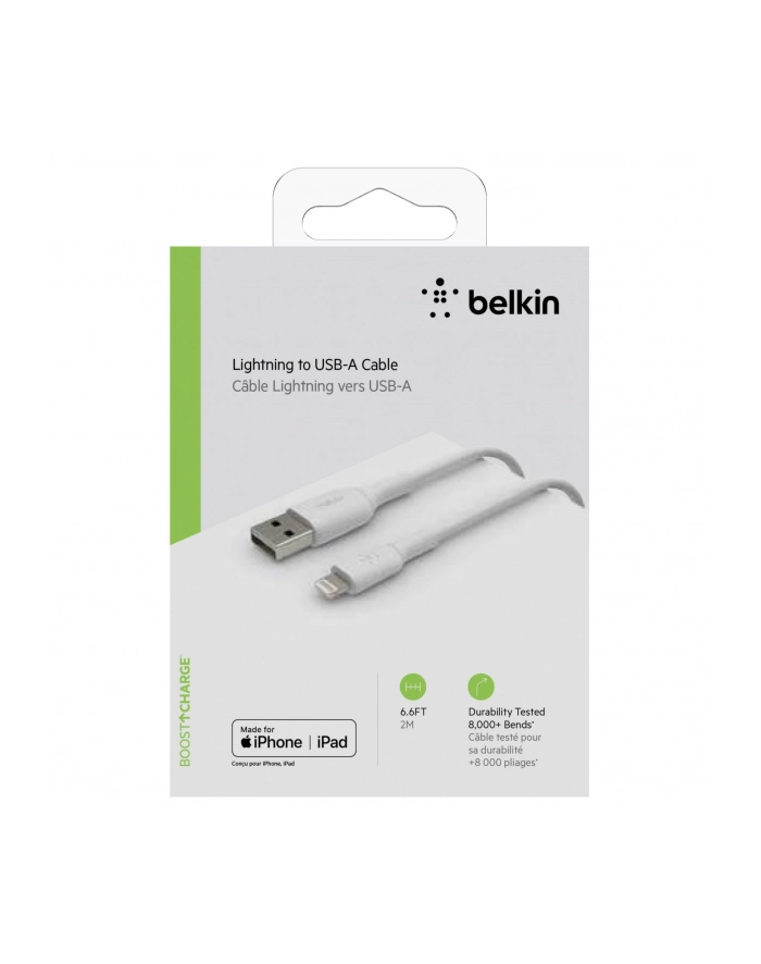 belkin Kabel PVC USB-A to Lightning 2m White główny