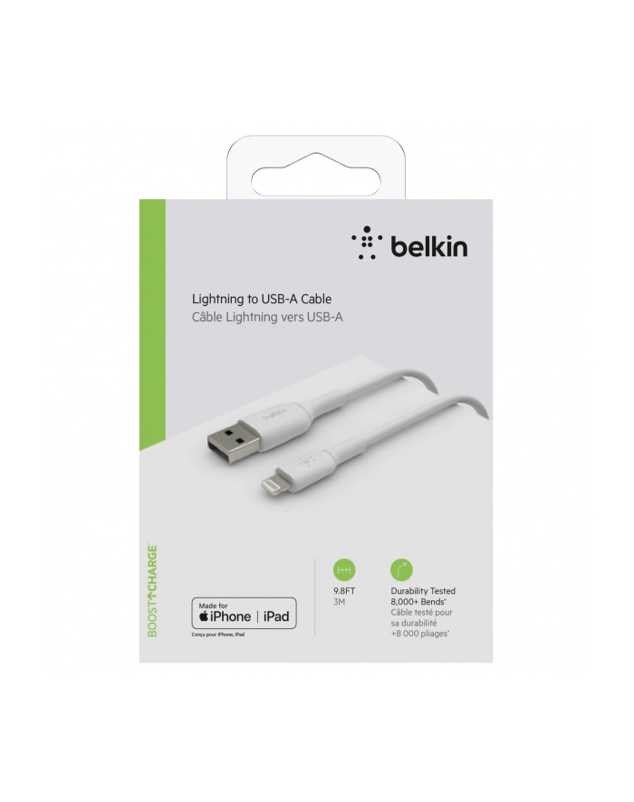 belkin Kabel PVC USB-A to Lightning 3m White główny