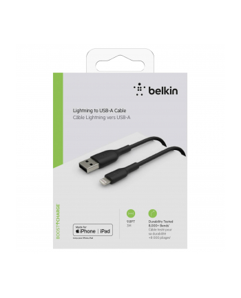 belkin PVC USB-A to Lig htning 3m Black