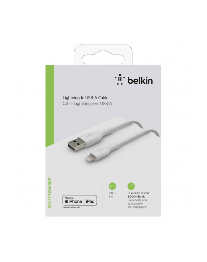 belkin Kabel PVC USB-A to Lightning 3m White główny