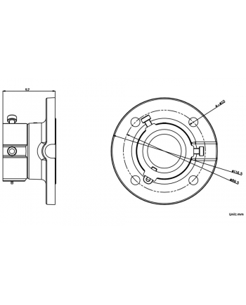 hikvision Uchwyt sufitowy DS-1663ZJ