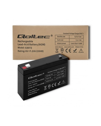 qoltec Akumulator AGM 6V 7.2Ah nr 2