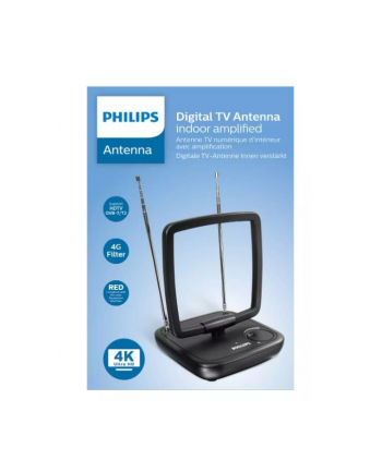 philips Antena wewnętrzna 1.8m DVB-T/T2 ready RED