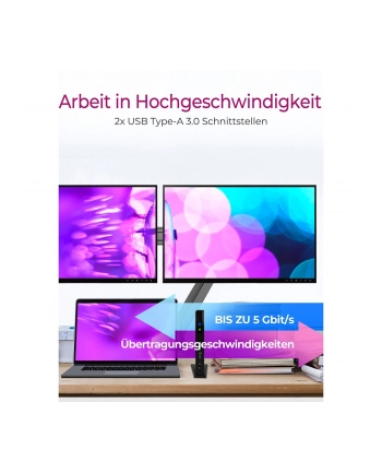 icybox Stacja dokująca IB-DK2251AC do Notebooka DisplayLink, 2 x HDMI