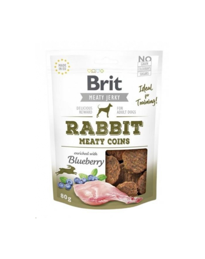 BRIT JERKY Rabbit Meaty Coins 80g główny