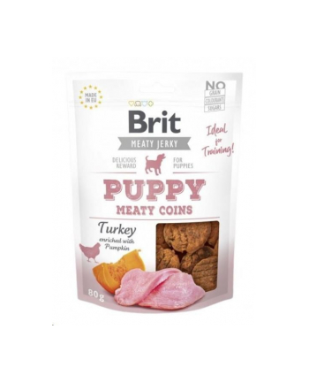 BRIT JERKY Puppy Turkey Meaty Coins 80g