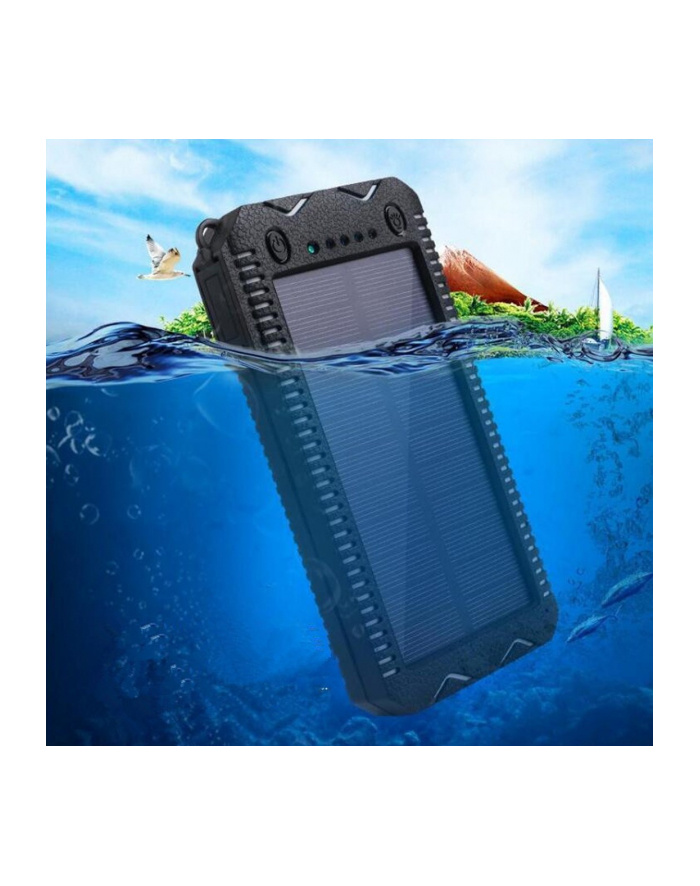 POWERNEED POWER BANK Z PANELEM SOLARNYM 12000MAH LI-POLY  PV 1W  2X USB 2A  LATARKA LED  ZAPALNICZKA  POMARAŃCZOWY  S12000Y główny