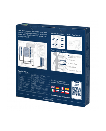 arctic cooling Wentylator ARCTIC F14 PWM PST Case Fan - 140mm case fan with PWM control and PST cable