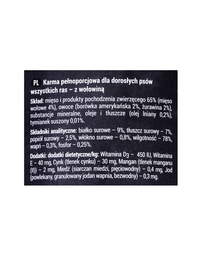 dolina noteci DNOTECI Karma pies RAFI wołowborówka  żuraw 400g główny