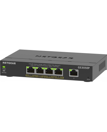 Netgear GS305EP Managed L2/L3 Gigabit Ethernet (10/100/1000) Power over Ethernet (PoE) Black, Switch nr 1