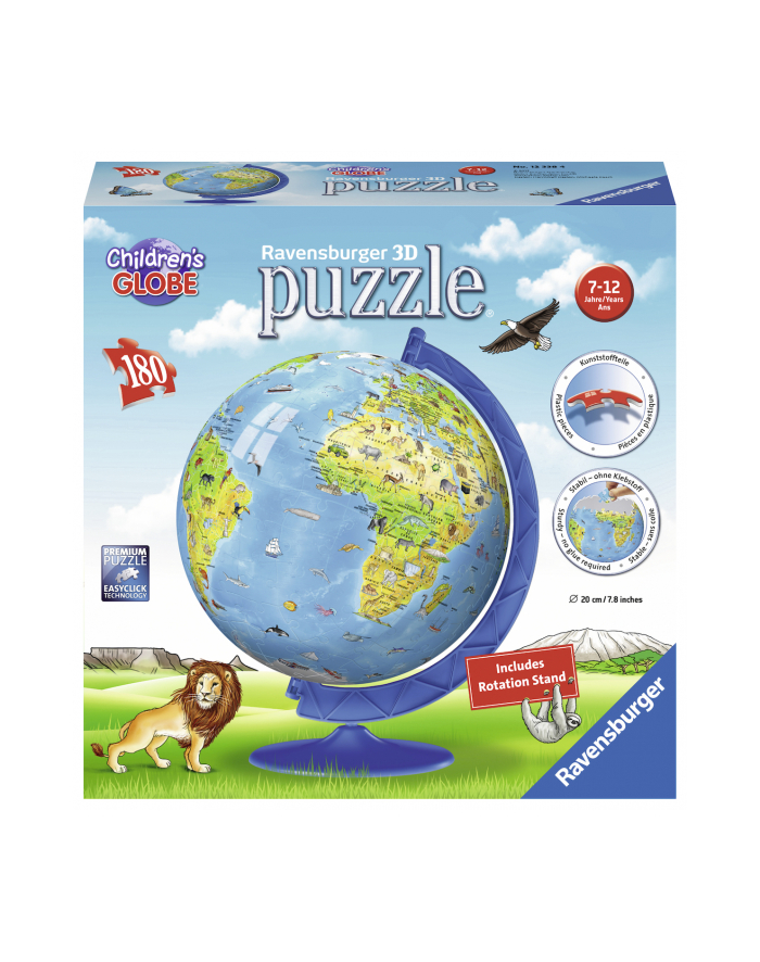 ravensburger RAV puzzle 3D Kula 180 Dziecinny globus 123384 główny