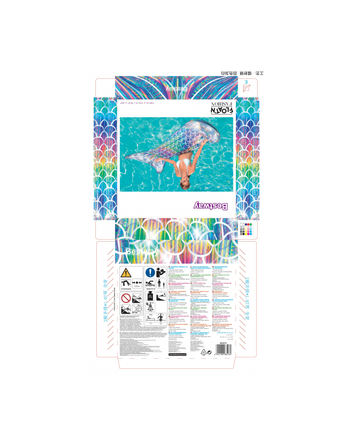bestway Materac Syrena opalizujący 193x101cm 43413 główny