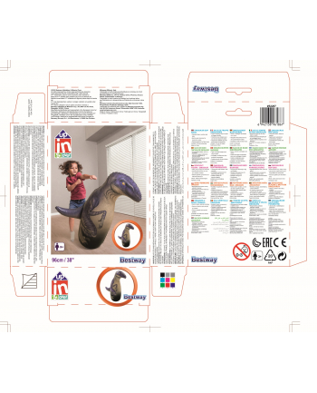 bestway Odbijaki dmuchane stojące 91cm Dino B52287 61867