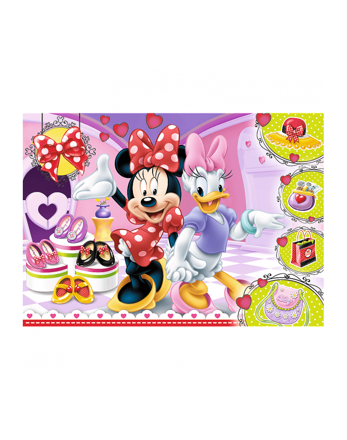 Puzzle 100el brokatowe Minnie i błyskotki Minnie Mouse 14820 Trefl główny