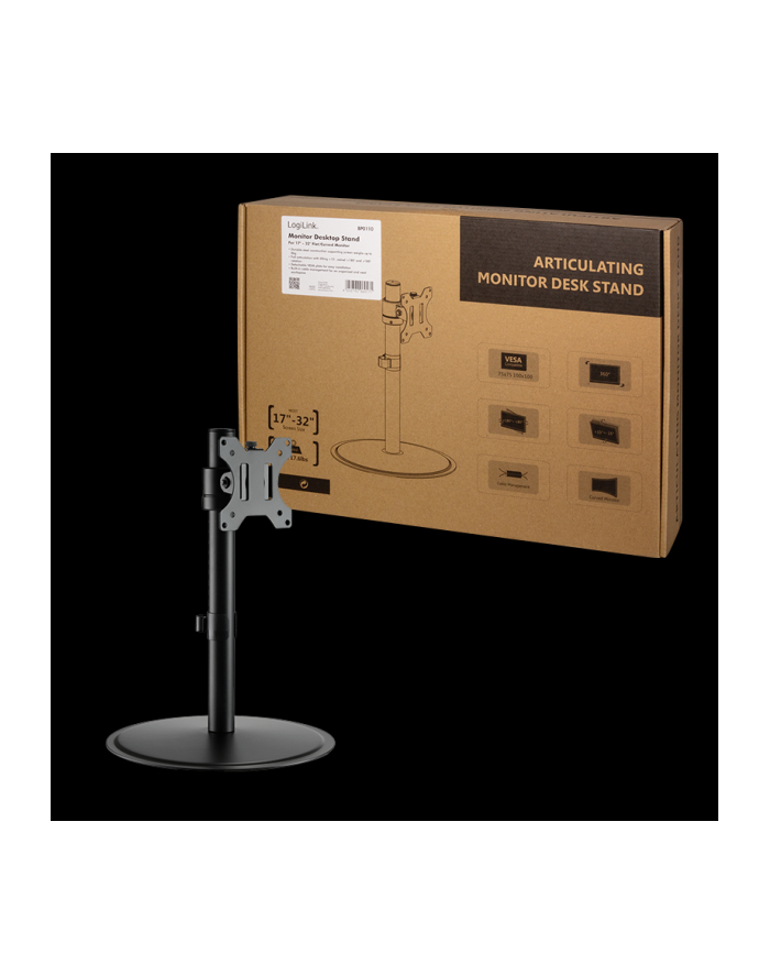 logilink Podstawa monitora 17-32 cale Max. 8kg Stalowa główny