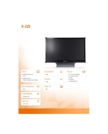 ag neovo Monitor X-22E czarny