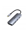 choetech HUB-M19 Gray USB-C 7w1 4K 100W Power Delivery 3xUSB 3.0 SD/TF - nr 1