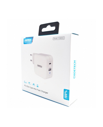 choetech PD8002 White Ładowarka sieciowa GaN 2xUSB 65W Power Delivery