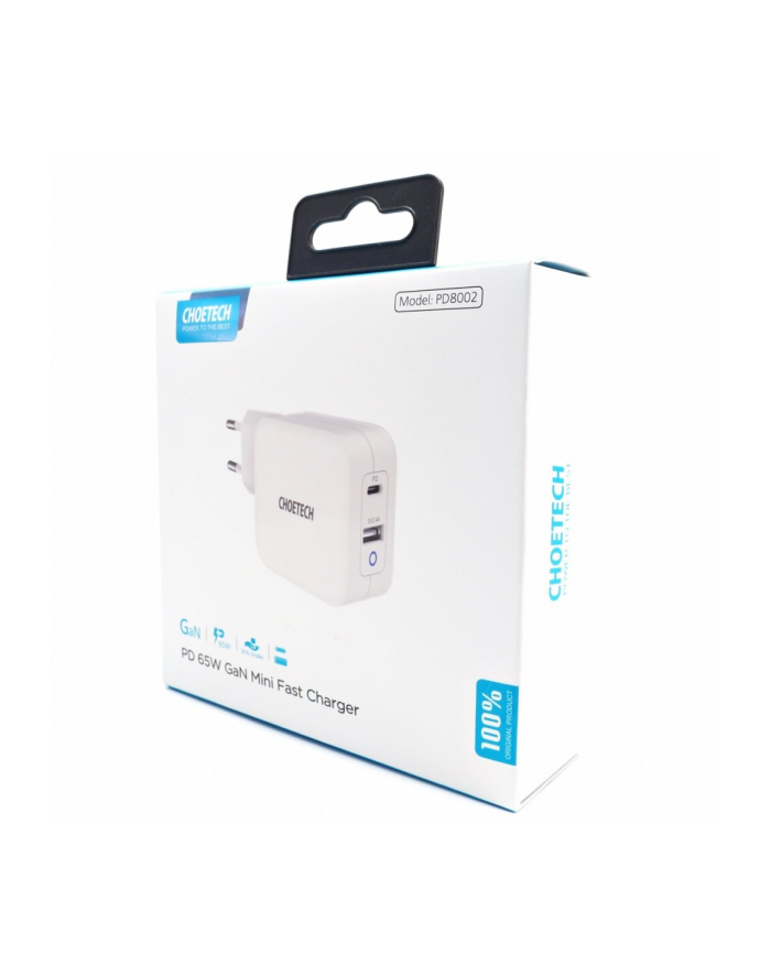 choetech PD8002 White Ładowarka sieciowa GaN 2xUSB 65W Power Delivery główny