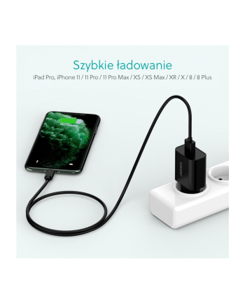 choetech Q5003 Black Ładowarka sieciowa 1xUSB Quick Charge 3.0 3A 18W