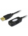TECHLY Kabel Przedłużacz Aktywny USB 2.0 A-A M/F 20m Czarny - nr 2