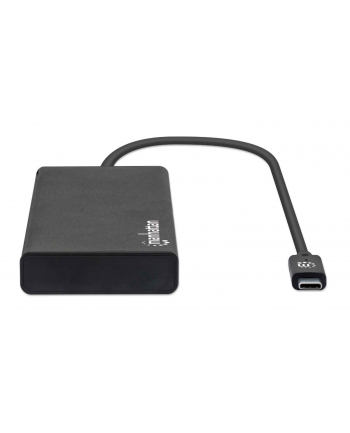 MANHATTAN USB 3.2 Gen 1 USB-C to Dual HDMI Multiport Adapter USB-C to 2x HDMI 4K30Hz 2x USB-A USB-C Power Delivery Gigabit RJ45 Port