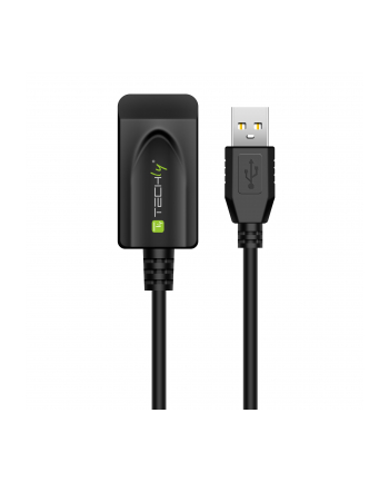 TECHLY Kabel Przedłużacz Aktywny USB 2.0 A-A M/F 5m Czarny
